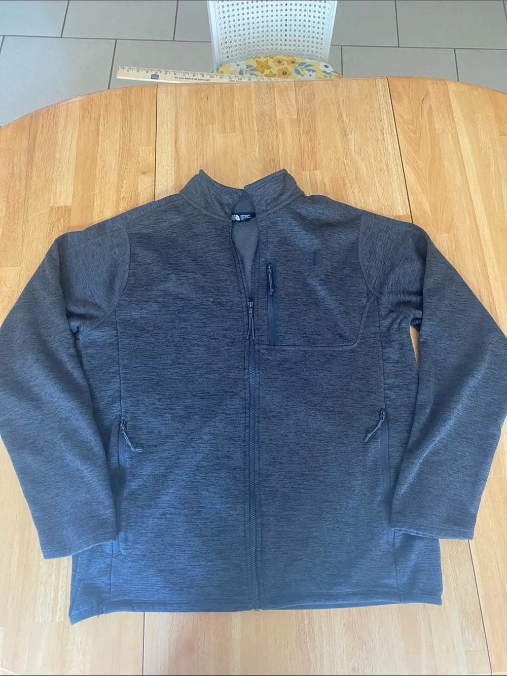 The North Face Men's Dark Gray Full-Zip Fleece Lined Jacket Size L
